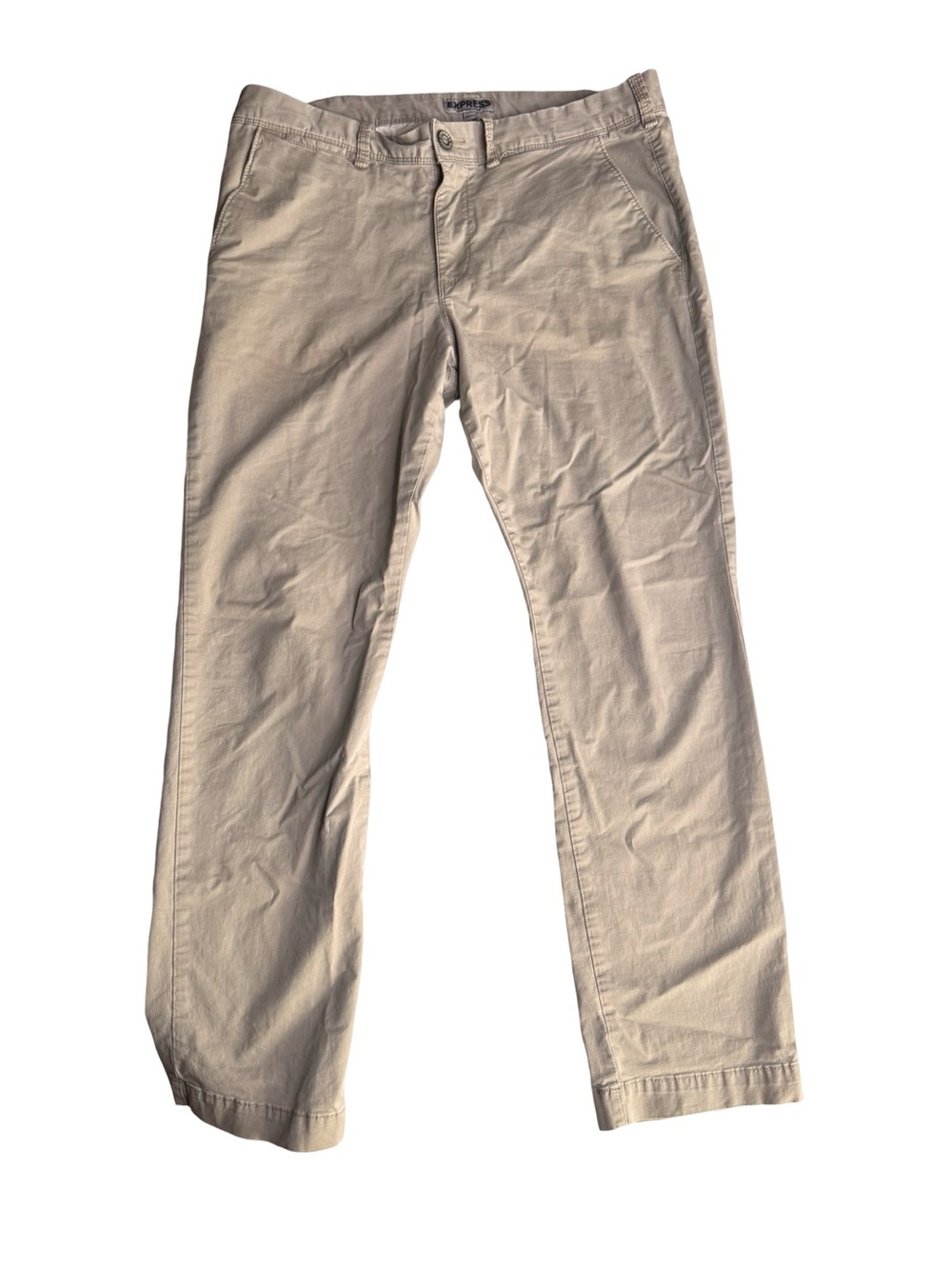 Express Men's Khaki Chinos - Light Beige